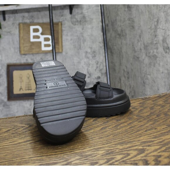NEW Steve Madden Bigschmona Platform Slide Sandals BIGS05S1 Black Jelly 6M - Picture 10 of 13